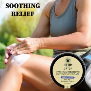 Hemp Daily Intensive Cream | Hemp Cream with Essential Oils | Vegan, Organic Ingredients | 5.0 Ounces (Sandalwood) - Image 3
