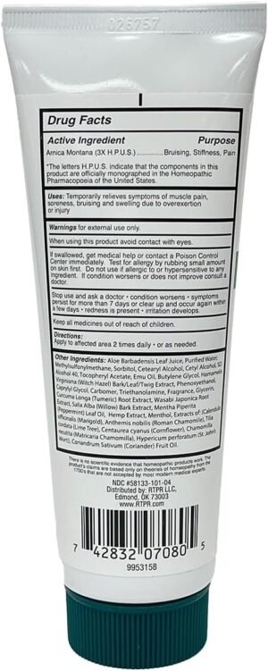 Real Time Pain Relief Hemp Oil Plus - 3oz Tube | Advanced Formula with Hemp Oil and 19 Natural Ingredients | Relieves Joint and Muscle Discomfort | Includes Arnica, Turmeric, MSM, and Emu Oil - Image 4