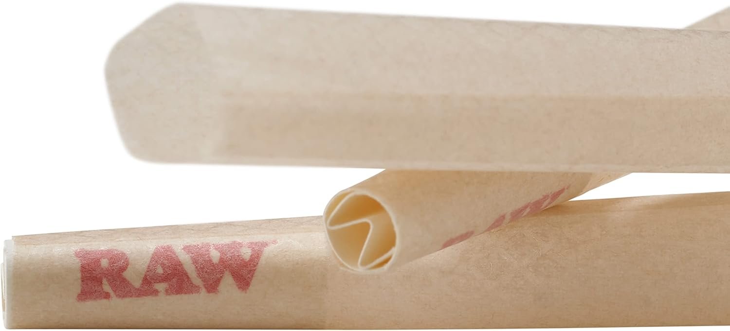 RAW Cones King Size: 100 Pack - Organic Cones with Tips, Patented Slow Burning Pre Rolled Rolling Papers, 109mm - Image 2