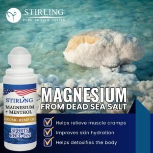 Stirling Menthol Roll On Lotion with Magnesium and 1500mg Pure Hemp - Non-GMO, THC-Free - Fast-Acting Relief for Sore Muscles and Joints, Reduces Swelling and Redness, Promotes Post-Workout Recovery - Image 5