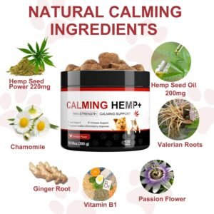 Hemp Calming Chews for Dogs, Dog Anxiety Relief Calming Treats 100% Natural Ingredients Calming Treats for Dog, Aid with Barking, Thunderstorms, Separation, 120 Count, Chicken Flavor - Image 6