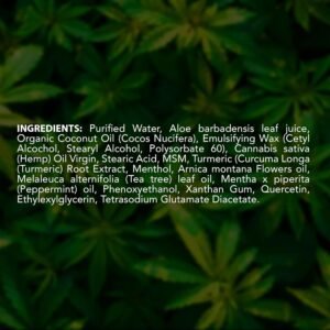 Hemp Cream Maximum Strength (16oz) Hemp Oil & Arnica, Soothes Discomfort on Joint Muscle Shoulder Hip Neck Knee & Back Support. All Soothing Cream. Instant Menthol Rub - Image 8