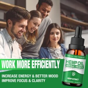 (3 Packs) Hemp Oil High Potency - Maximum Strength Organic Hemp Drops for Adults - Natural Hemp Oils Extract - Hemp Supplements Vegan, Non-GMO - Image 5