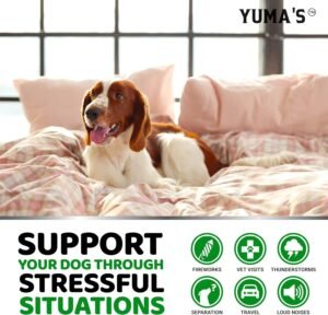 YUMA'S (2 Pack) Hemp Calming Chews for Dogs - Advanced Dog Calming Chews - Anxiety Relief Treats - Separation Aid, Barking, Stress Relief, Thunderstorms - Melatonin - Hemp Oil - Made in USA - Image 4