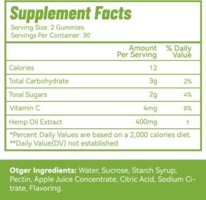Natural Hemp Gummies 2,000,000 XXL Extra Strength - Vegan, Low Sugar, Non-GMO - 120 Counts - Image 2