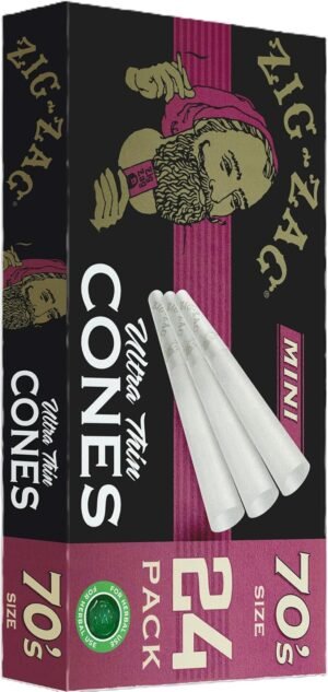 Zig-Zag 70mm Ultra Thin Pre Rolled Cones - 24 Pack Box | Premium Quality | Slow Burn | Easy to Fill | Versatile Rolling Papers | 24 Rolling Papers - Image 2