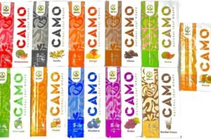 Afghan Natural Leaf Wraps CAMO Wraps Variety 11 Packs Watermelon, Blueberry, Chocolate, Grape, Mango, Vanilla, Green Apple, Peach, Guava, Russian Cream and Honey with an Official Camo Cones Sticker - Image 2