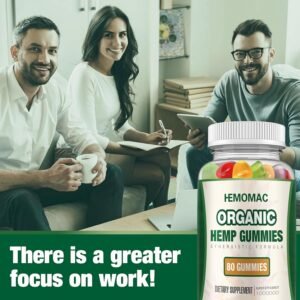 (3 Packs) Organic Hemp Gummies High Potency Edibles Hemp Oil Gummy Supplement for Sleep Anxiety Pain, Advanced Extra Strength - Extract from Hemp Plant Vegan, Non-GMO - Image 5