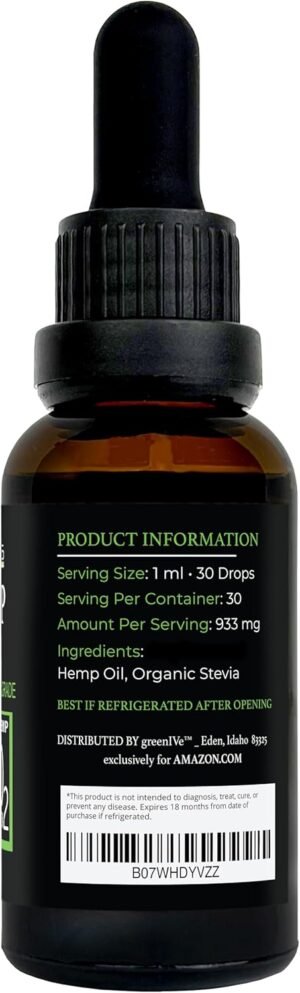 GreenIVe Hemp Drops 28,000mg Organically Grown Hemp Oil Drops Vegan Omegas Natural Potent Results - Image 5