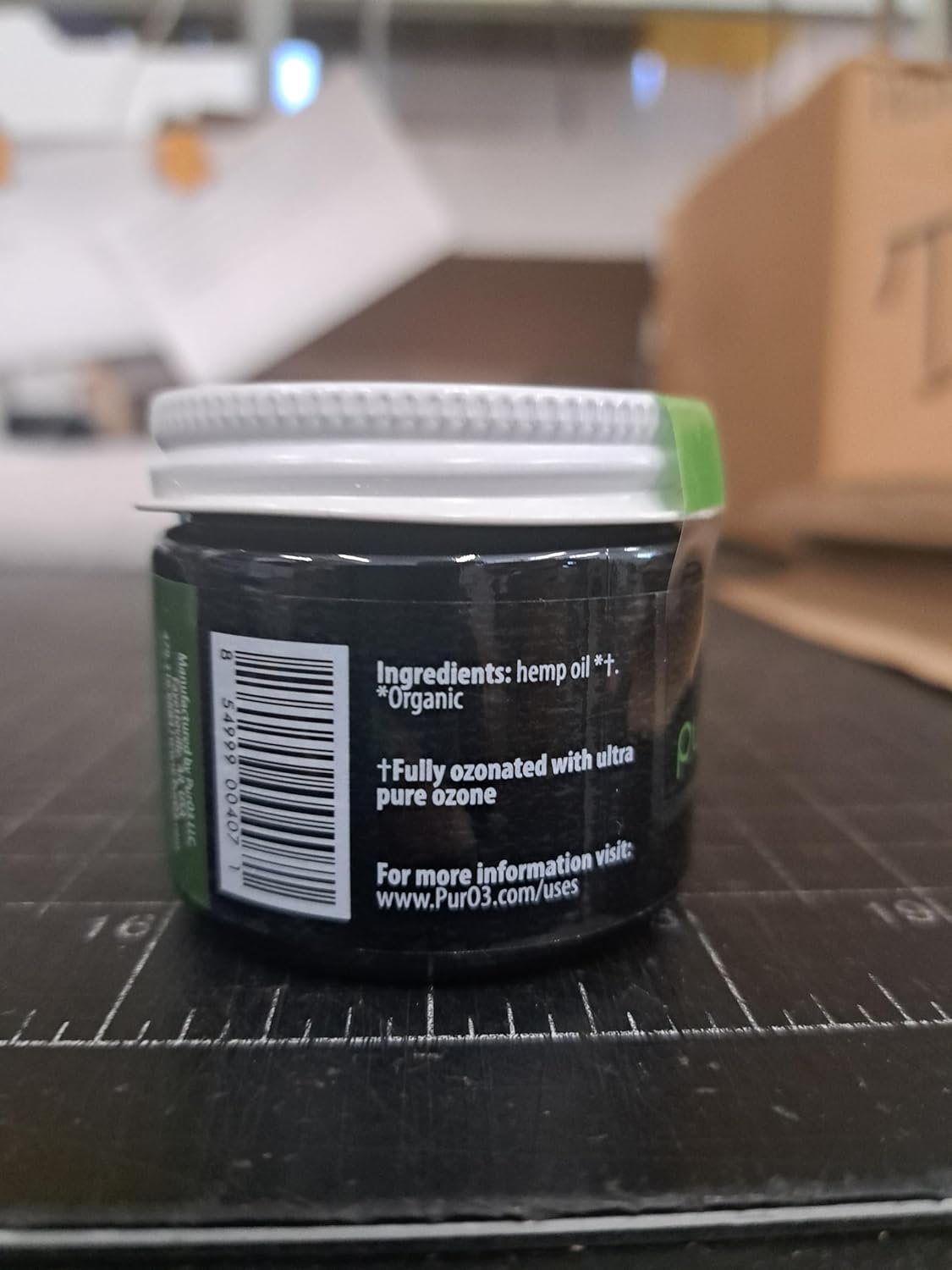 PurO3 Fully Ozonated Hemp Oil - Pure, Natural, Skin Care for Face & Body from Ozonated, Oxygenated Hemp Oil - Glass Jar, 2 oz - Image 7