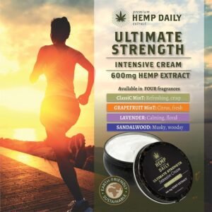 Premium Hemp Extract Daily Ultimate Strength Intensive Cream - Muscle, Knee, Joints, Back, Neck and Shoulder Rub - Organic Ingredients, Topical Lotion with Essential Oils - Lavender, Single 5oz - Image 2