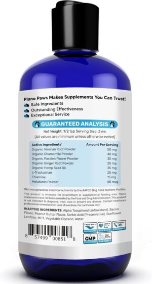 Dog Anxiety Relief - Faster Absorption Than Hemp Calming Chews for Dogs - Dog Calming Chews Alternative - Hemp Oil and Melatonin for Dogs - Liquid Dog Calming Treats for Thunder, Fireworks, Sleep Aid - Image 8