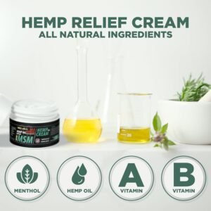 WELLUTION Hemp Cream with MSM – All-Natural Hemp Oil Extract - Extra Strength Massage Lotion with Arnica, Vitamins E & A - 4 oz. - Fast Relief - Image 5