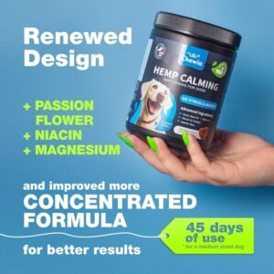 Hemp Calming Chews for Dogs Anxiety - Dog Calming Treats with Melatonin, Valerian Root, Chamomile Extract & Vitamin B Complex - Canine Chews for Vet Visits, Grooming, Travel, Thunderstorms, Fireworks - Image 2