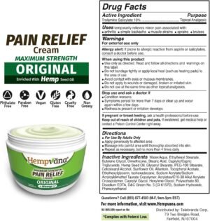 Hempvana Relief Cream 2 Pack with Seed Extract - Relieves Inflammation, Muscle, Joint, Back, Knee, Nerves and Arthritis – Made in USA 4oz Paraben Free, Vegan, Cruelty-Free As Seen On TV - Image 7