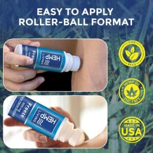 Freeze Nano Hemp Extract, Pain-Relieving Roll On, Cold Therapy, Roll On for Muscles and Joint Pain, 3 oz Roll on Bottle (4500 mg) - Image 4