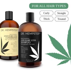 Hair Growth Shampoo and Conditioner Set for Thinning Hair and Hair Loss for Men and Women 17 oz - Hemp Oil, Biotin, Natural and Organic Ingredients - Hair Thickening and Volumizing - Image 3