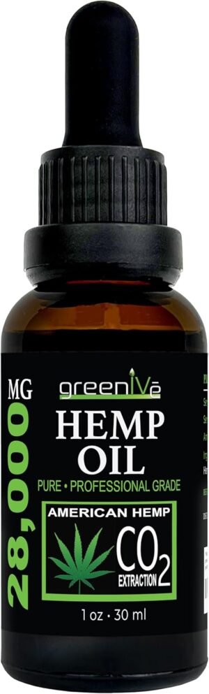 GreenIVe Hemp Drops 28,000mg Organically Grown Hemp Oil Drops Vegan Omegas Natural Potent Results - Image 3