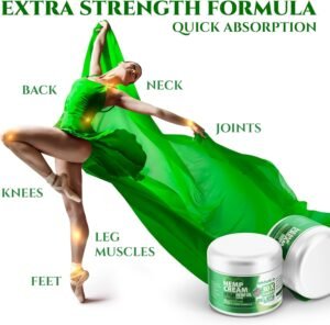 WELLUTION Hemp Cream x30 MSM – Extra Strength Hemp Seed Oil Massage Cream with Arnica & Menthol – Fast-Absorbing, Non-Greasy Formula for Everyday Relief & Mobility – 4 oz. - Image 2