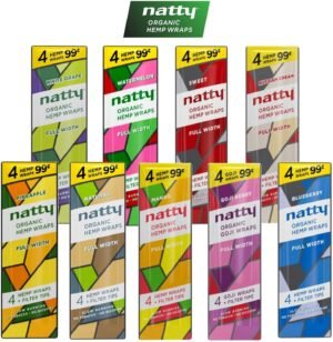 Natty Full Width Hemp Wraps 15 Packs Per Box 4 Wraps Per Pack Russian Cream Flavor (1 Count) - Image 2