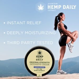 Hemp Daily Intensive Cream | Hemp Cream with Essential Oils | Vegan, Organic Ingredients | 5.0 Ounces (Sandalwood) - Image 5