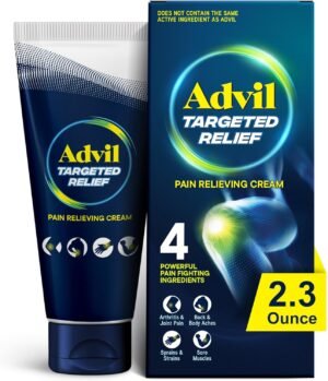 Advil Targeted Relief Pain Relieving Cream, Up to 8 Hours of Powerful Relief of Minor Arthritis Pain, Joint Pain, Lower Back Pain and Muscle Pain - 2.3 oz