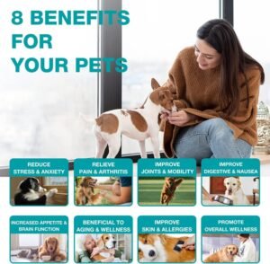 （2Packs ） Organic Hemp Oil for Dogs & Cats Helps Pets with Аnxiety, Pаin, Strеss, Slееp, Аrthritis, Sеizures Rеlief - Skin,Hip & Joint Care - Cаlming Trеats, Pet Hemp Oil Drops - Image 2