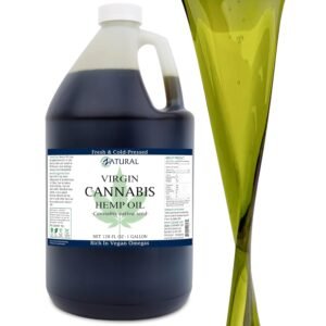 Zatural Hemp Oil 100% Pure Cold Pressed High Vegan Omegas 3 & 6 No Fillers or Additives Therapeutic Grade (1 Gallon) - Image 2