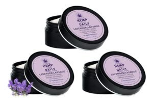 Earthly Body Intensive Cream - Topical Muscle, Knees, Joints, Back, Neck and Shoulder Rub - Organic Ingredients - 1.7 Ounces (Lavender, Pack of 3)