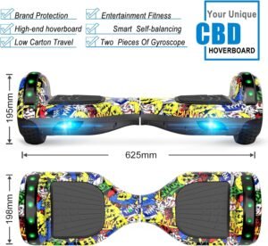 CBD Scooter with Corlorful LED Lights,6.5" Wheels, Dual 300W Motor Scooter for Kids Girls Boys Adults, All Ages - Image 2