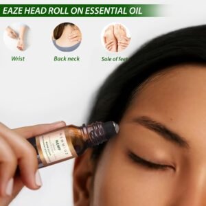 Migraine Headache Roll On Stick 300mg Hemp Peppermint Eucalyptus Clove Arnica Essential Oils Aromatherapy for Eaze Head Destress Gifts for Women Men - Image 3
