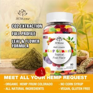 3 Packs Organic Hemp Gummies Extra Strengthen High Potency with Pure Hemp Oil Extract Vegan Edible Bear Candy - Non-GMO, Vegan, Low Sugar - Image 6