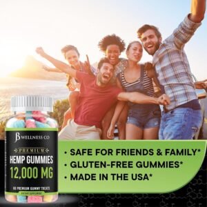 [2-Pack] – Hemp Gummies Premium 12,000 – Inflammation – Vitamins & Omega 3,6,9 – Made in The USA (120 Count) – [2-Pack] - Image 7