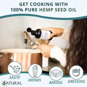 Zatural Hemp Oil Organically Grown 455,000mg 100% Pure Cold Pressed High Vegan Omegas 3 & 6 No Fillers or Additives Therapeutic Grade (16 Ounce) - Image 6