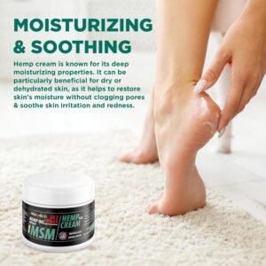 WELLUTION Hemp Cream with MSM – All-Natural Hemp Oil Extract - Extra Strength Massage Lotion with Arnica, Vitamins E & A - 4 oz. - Fast Relief - Image 4