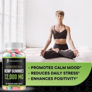[2-Pack] – Hemp Gummies Premium 12,000 – Inflammation – Vitamins & Omega 3,6,9 – Made in The USA (120 Count) – [2-Pack] - Image 5