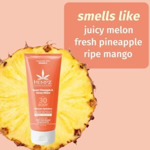 Hempz Sweet Pineapple & Honey Melon Herbal Facial Sunscreen 3 oz. SPF 30 - Image 4