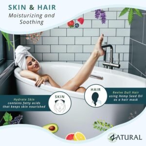 Zatural Hemp Oil Organically Grown 455,000mg 100% Pure Cold Pressed High Vegan Omegas 3 & 6 No Fillers or Additives Therapeutic Grade (16 Ounce) - Image 4