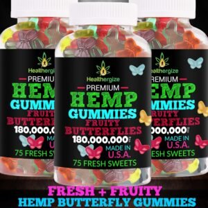 3PACK Hemp Gummies Premium Fruity Butterflies-for Sleep, Calm, Relax, Back-Natural Hemp Party-Made in USA - Image 7