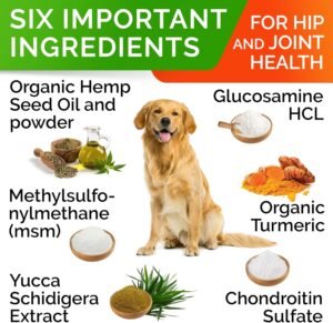 Hemp Chews for Dogs - Glucosamine Chondroitin for Dogs Joint Pain Relief with Hemp Oil, Hip & Joint Supplement Dogs, MSM Turmeric for Dogs Mobility, Dog Joint Supplement, Hemp Dog Treats Joints Health - Image 5