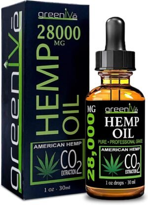 GreenIVe Hemp Drops 28,000mg Organically Grown Hemp Oil Drops Vegan Omegas Natural Potent Results - Image 2