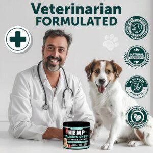 Hemp Calming Chews for Dogs - Dog Calming Chews - Dog Anxiety Relief Treats with Hemp Oil, Turmeric, Valerian, Ginger - Health and Wellness Supplements for Dogs - Hip and Joint Support - 120 Treats - Image 6