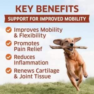Hemp Hip and Joint Supplement for Dogs - Glucosamine for Dogs - Glucosamine Chondroitin for Dogs with MSM, Hemp, Turmeric & Omega 3 - Pain Relief - 120 ct Soft Chews - Made in The USA - Image 2