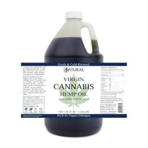Zatural Hemp Oil 100% Pure Cold Pressed High Vegan Omegas 3 & 6 No Fillers or Additives Therapeutic Grade (1 Gallon) - Image 3