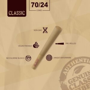 RAW Cones Classic Single Size 70/24 | 100 Cone Pack | Shorter than 1 1/4 | Mini Preroll to Enjoy a Quick Sesh - Image 4
