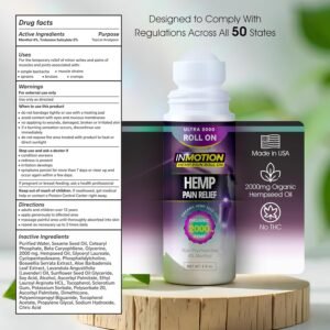 Roll On for Pain Relief - Premium Ultra Strength Fast Acting, Long Lasting, Odorless Hemp Oil Roll On Pain Reliever for Joint, Muscle, & Back - Image 3