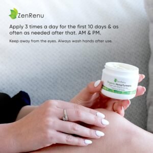 Zenrenu Organic Hemp Turmeric Joints & Muscle Cream with Arnica, MSM, Hemp Oil Extract, & 7 Essential Oils - Non Greasy & Fast Absorbing for Back, Neck, Elbows, Knees, & Hip 4 oz - Image 9
