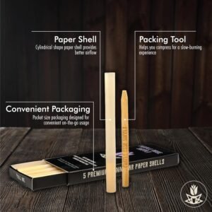 Purple Rose Supply Mini 1-2g Pre Rolled Cones with Tips & Packing Tool | Unbleached & Natural Rolling Cones | Perfect for Mini CannaMold | Easy to Use - Image 2