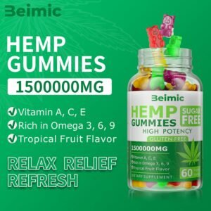Naturals Fruit Hemp Gummies High Strength - Natural Hemp Oil Infused Gummies Great for Peace & Relaxation,America's #1 Favorite Hemp Gummy Brand! 60 Gummies-(Pack of 1) - Image 3