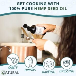 Zatural Hemp Oil 100% Pure Cold Pressed High Vegan Omegas 3 & 6 No Fillers or Additives Therapeutic Grade (1 Gallon) - Image 8